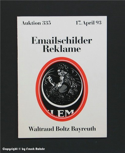 Auktionskatalog emailschilder - auktionskatalog,