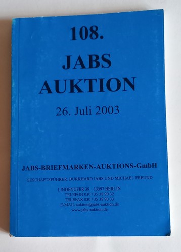 Auktionskatalog 108 jabs - -, 108.